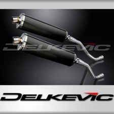 YAMAHA XT660X XT660R 2004-2016 450mm OVAL CARBON BSAU SILENCER EXHAUST KIT