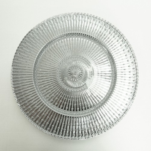 Glass charger plate floral - glass,