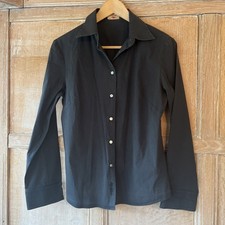 RM Williams Womens Semi Fitted Black Shirt Long Sleeve Size 10