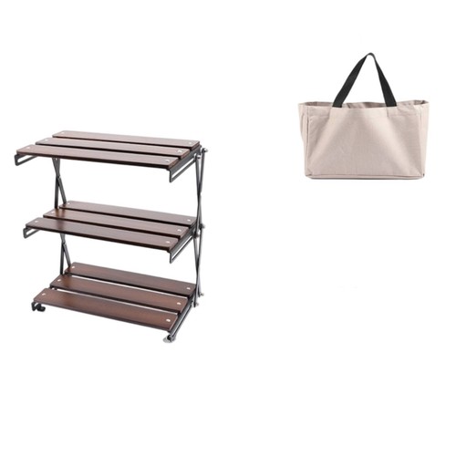 Tier camping shelf portable - 3-tier,