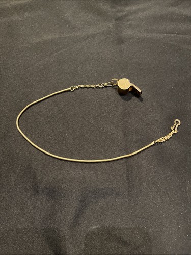 Vintage antique brass whistle - brass,