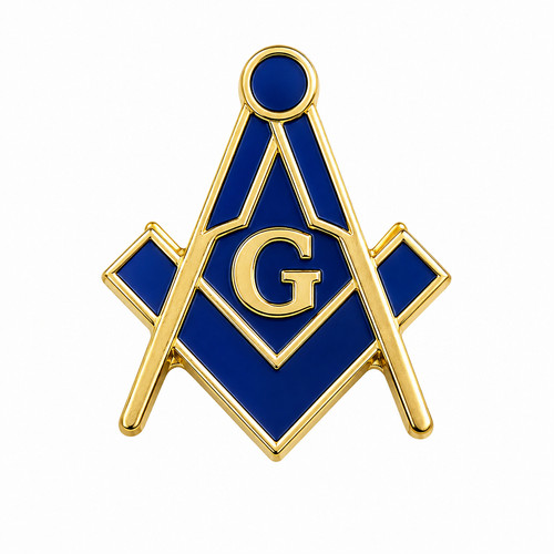 Masonic crested small enamel - small,
