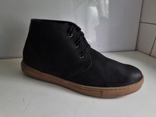 DESIGNER AIRSOFT COMFORT UK 9 EU 43 MENS BLACK LEATHER CHELSEA ANKLE BOOTS