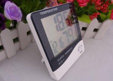 Digital LCD Room Thermometer Hygrometer Humidity Meter Indoor Temperature Clock