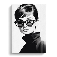 Audrey Hepburn Line Art Canvas