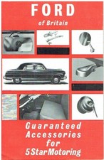 FORD 100E ANGLIA PREFECT 103E POPULAR CONSUL/ZEPHYR FACTORY ACCESSORIES BROCHURE