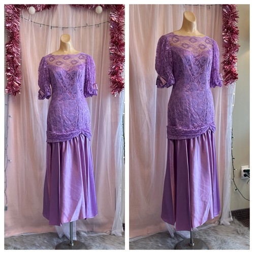 Vintage 80s purple - vintage, lace