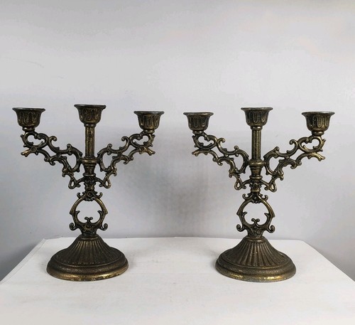 Vintage brass candelabra - candelabra, 3
