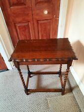 Antique 1920's Oak Barley Twist Side Table