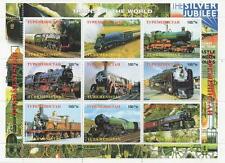 Train locomotive MNH stamp sheet