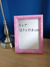 Pink fur decopatch 5x7" photo frame