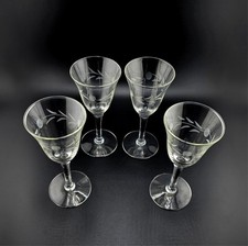 Vintage Floral Etched Stemware