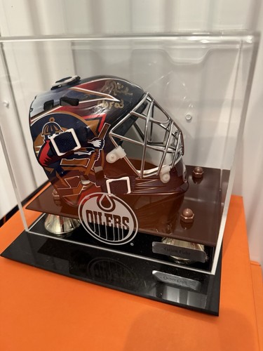 Grant fuhr signed oilers mini - grant,