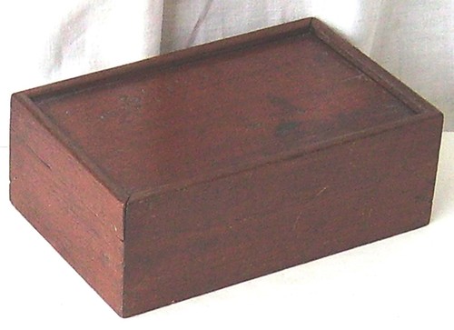 Antique small mahogany box - mahogany,