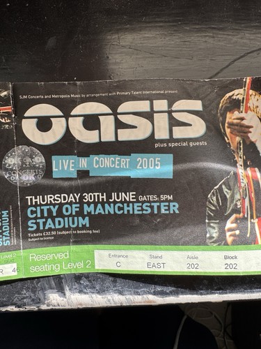 Oasis ticket from - city, of
