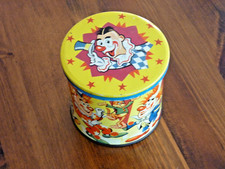 vintage Blue Bird Vintage Confectionery Tin circus clowns