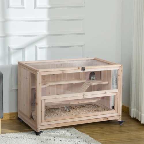 Pawhut wooden hamster cage - pawhut,