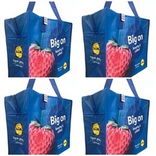 4x Lidl Large Insulated Cool Shopping Bag Chill Fresh Frozen Food