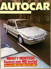AUTOCAR MAGAZINE 12-JUN-85 - MG Montego Turbo, Citroen Visa, Fiat 126, Scirocco