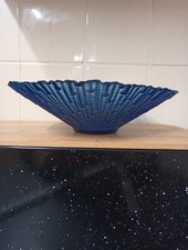Blue Glass Bowl Fruit Pot