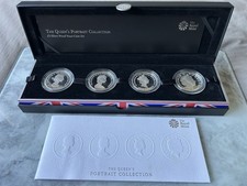 Royal Mint Queens Coronation 60th Anniversary 925 solid silver 4 Coin Proof Set