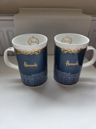 Vintage harrods mugs fine - vintage, x2