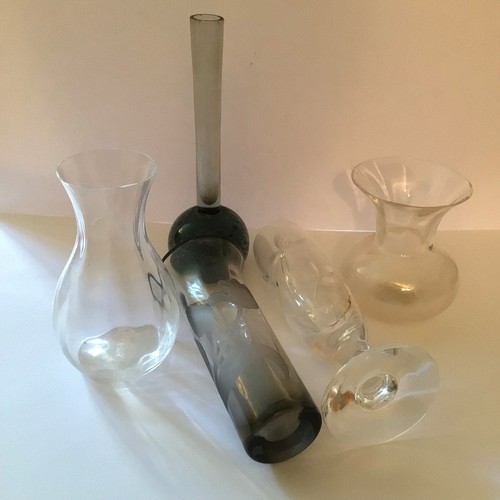 Set small glass vases - set,