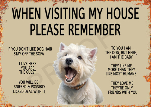 Funny dog westie aluminium - dog,