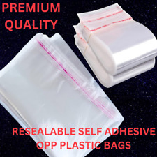CLEAR CELLOPHANE TRANSPARENT OPP PLASTIC BAGS SELF ADHESIVE SMALL TO XLARGE BAG