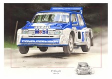 MG METRO 6R4 COMPUTER VISION V6 RALLY CAR NEW PAINTING PRINT ART WORK RALLYING 