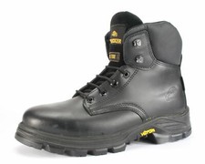 Aimont Pioneer Black Vibram Mens Lace Up Work Safety Boots Black