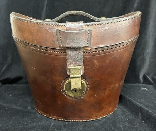 Antique top hat case - top,
