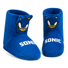 Sonic The Hedgehog Kids 3D Bootie Slippers Slip On Warm Lining Comfortable