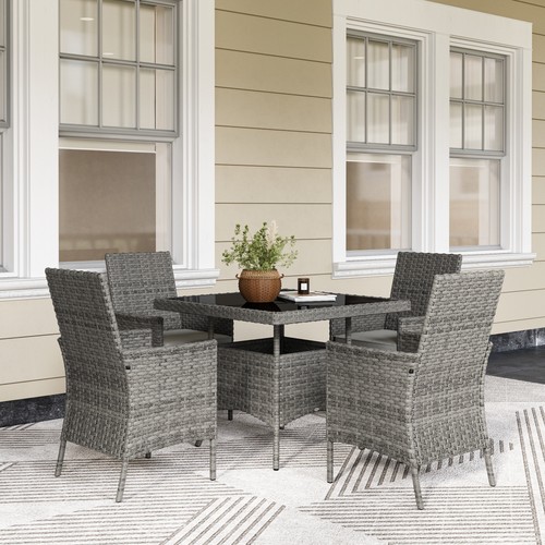 Rattan garden furniture set - rattan, 4