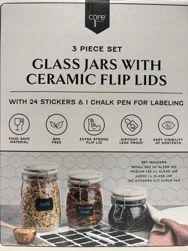 Piece glass jar - jar, set