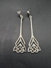 Charles Rennie Mackintosh Sterling Silver Drop Earrings