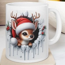 Baby Deer Christmas 3D Mug -