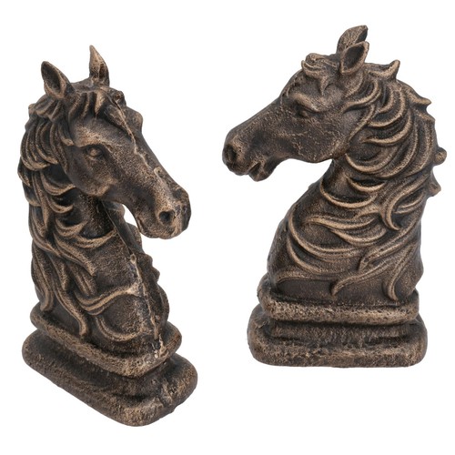 Horse head bust bookends - head,