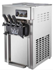 Commercial 3 Flavours Soft Ice Cream Maker Soft Ice Cream Machine for Pubs Cafes