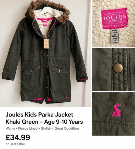 Coat joules girls parker - joules, style