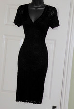 Black stretch lace dress size