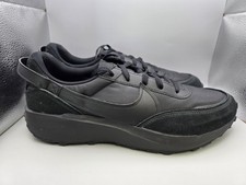 Nike Waffle Debut Men's Trainers UK 12 EU 47.5 All Black Brand New Shoes 