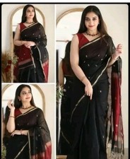 Indian black saree - , red