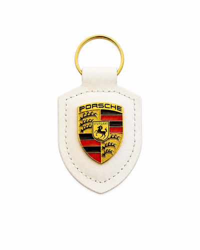 Porsche crest keyring - porsche, leather