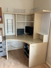 ikea beech corner desk