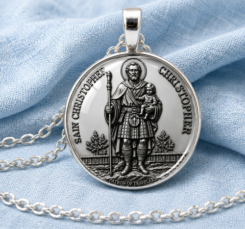 Silver saint christopher - silver,