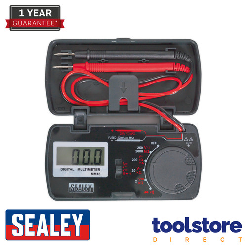 Sealey mm18 pocket multimeter - pocket,