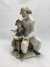 Vintage 1992 Lladro NAO  Lesson of Music #701 Clown Boy Accordion Figurine Large