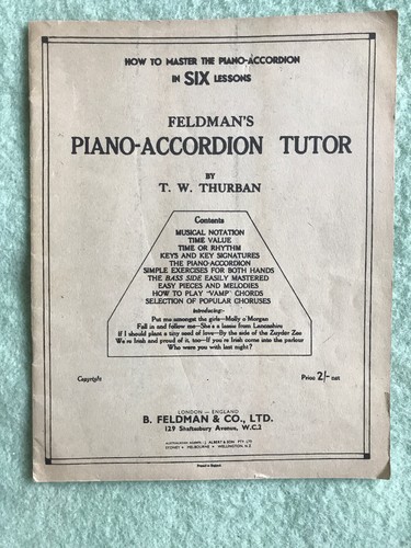 Feldman piano accordion - feldman's, piano-accordion