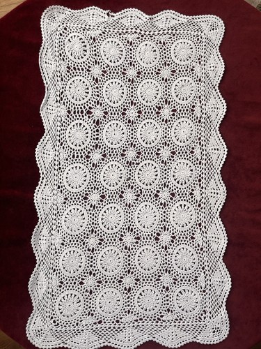 Large vintage white cotton - vintage,